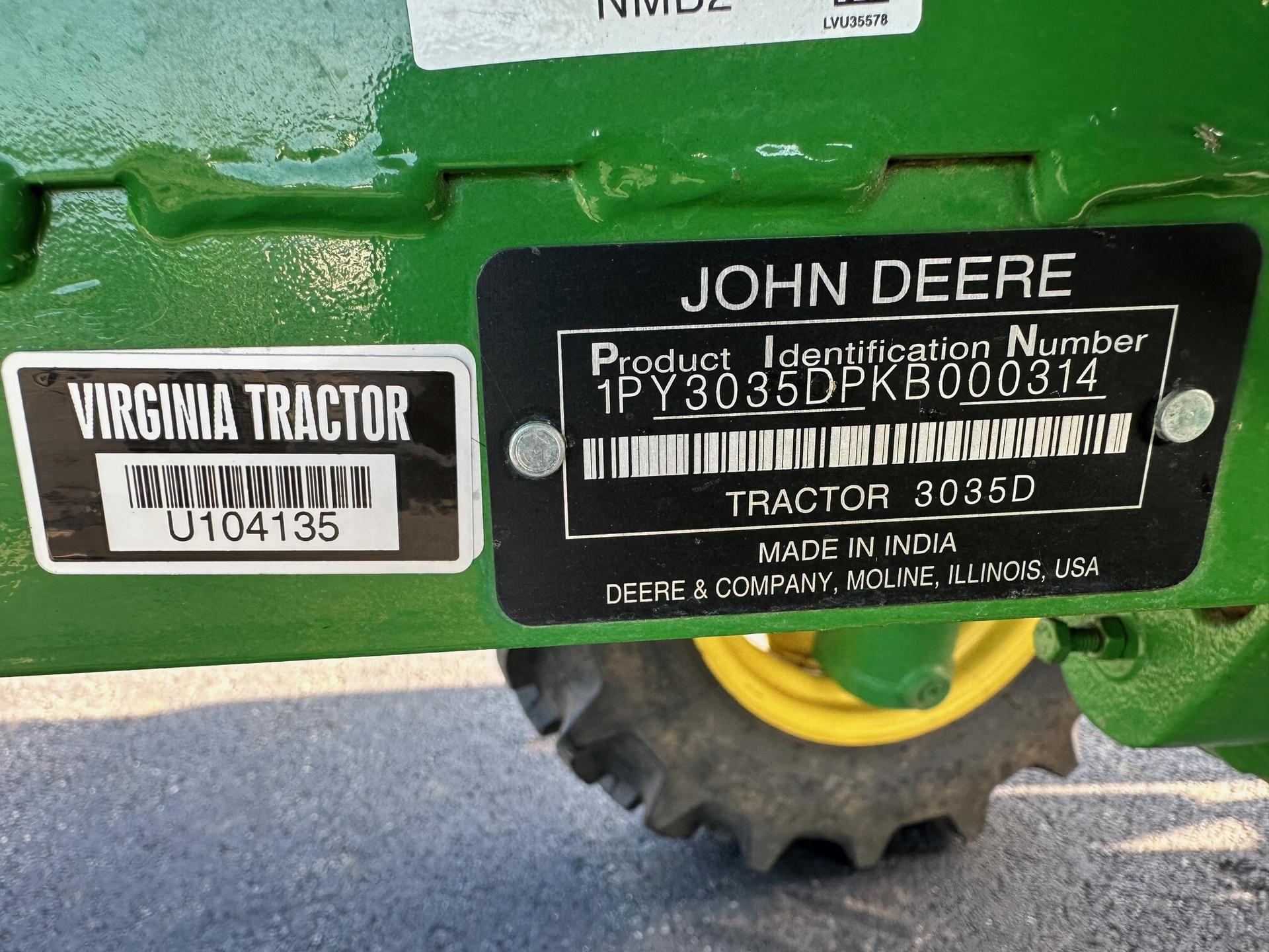 2019 John Deere 3035D