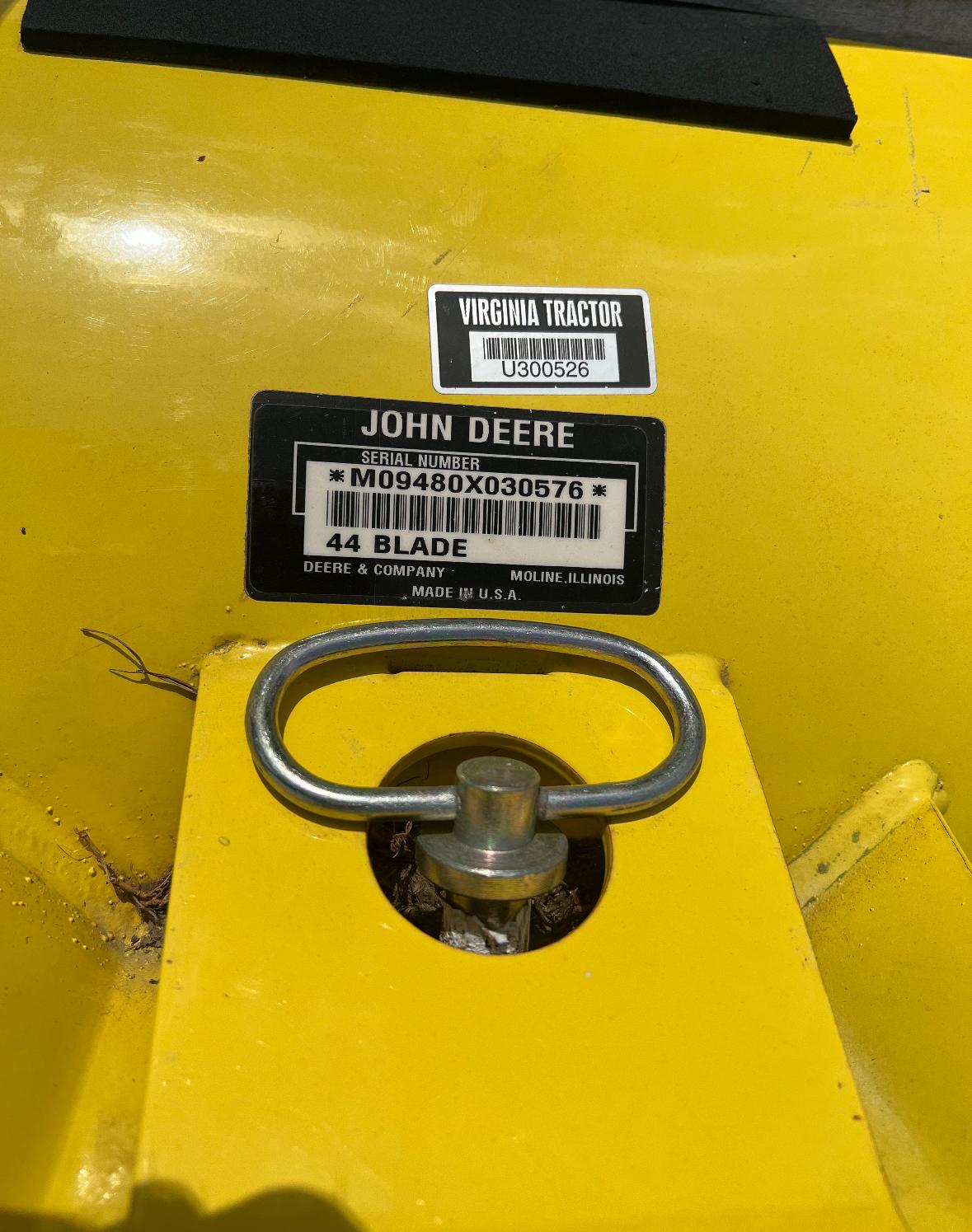 John Deere 44 inch front blade