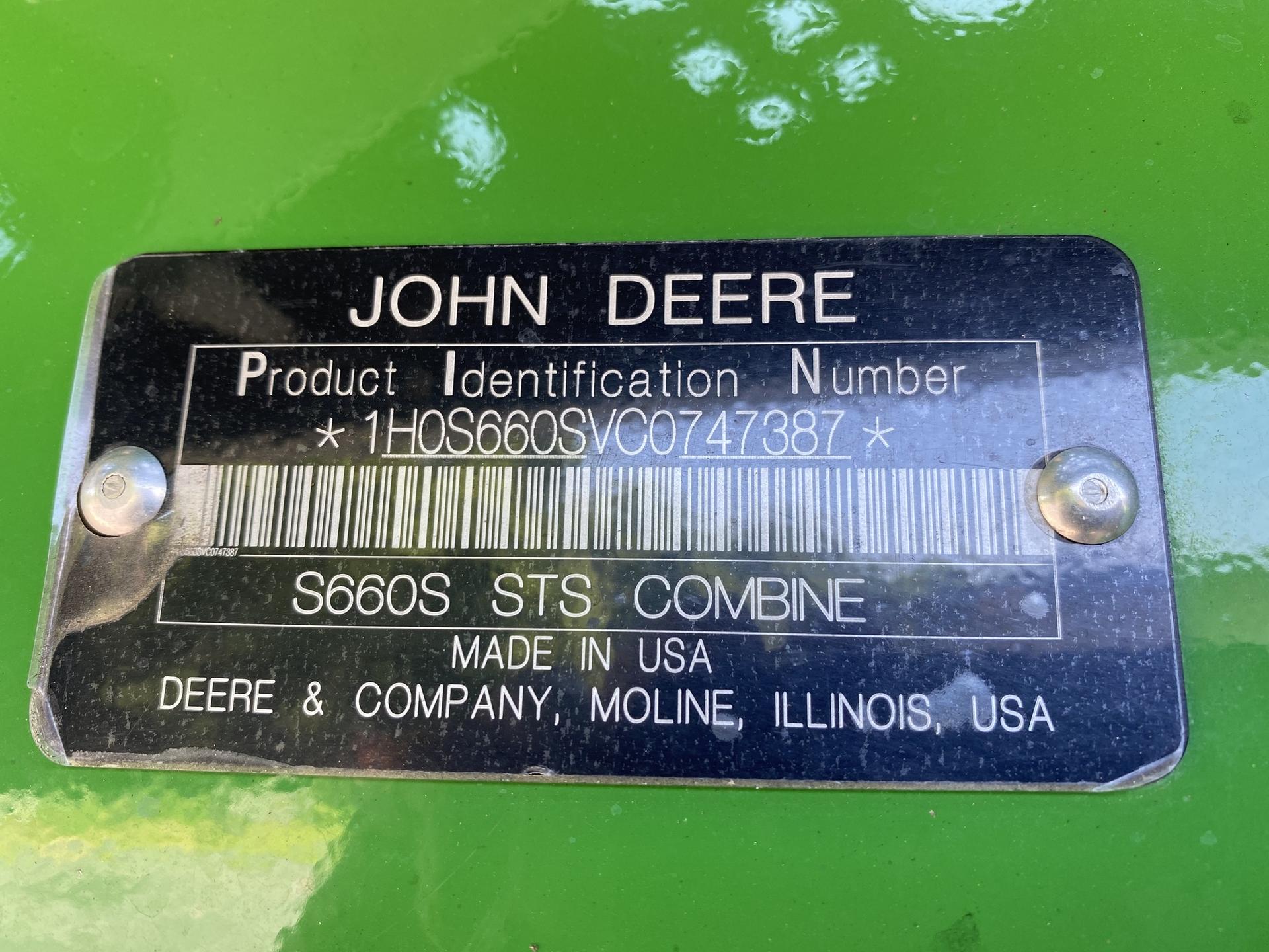 2012 John Deere S660 Image