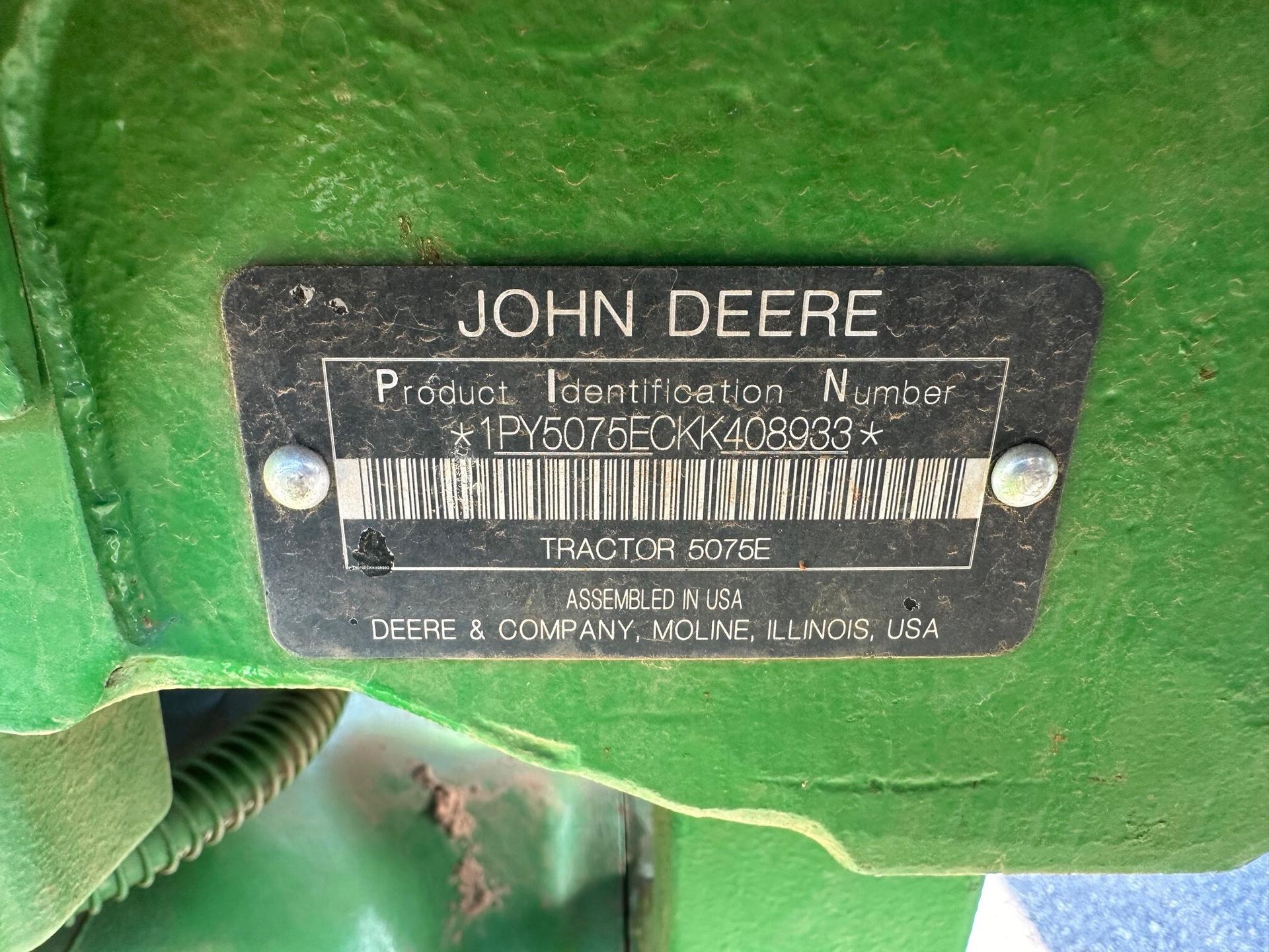 2019 John Deere 5075E