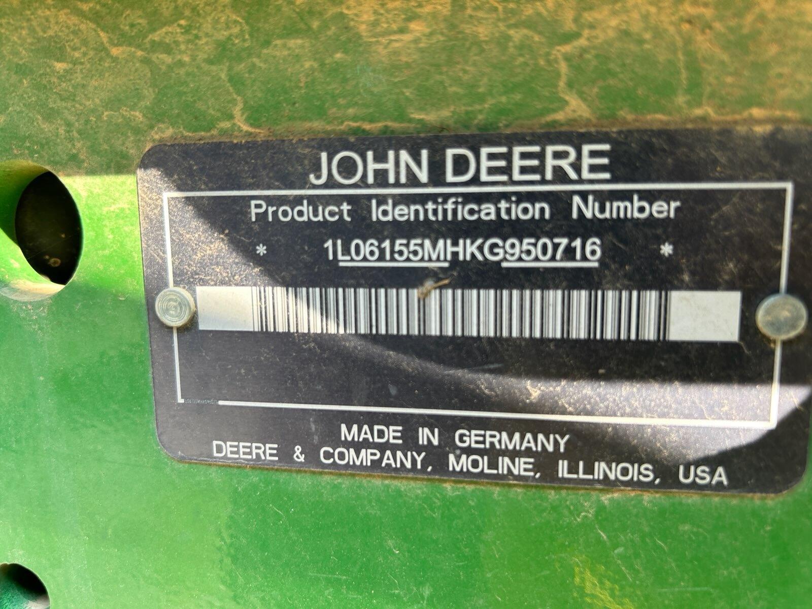 2019 John Deere 6155M